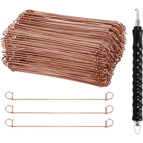 Einfeben – Fil à ligature automatique 1.0mm x 100mm – 1000 pcs – Cuivre résistant à la corrosion – Pour renforcement d'armatures métalliques