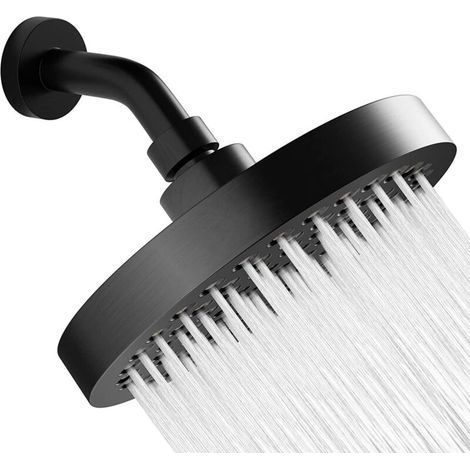 6-inch-anti-hose shower head, high pressure fixed shower head, cheap rain shower, water saving, shower, 1/2 inch, black, black, black, black, black, black, black, black, black (1/5)