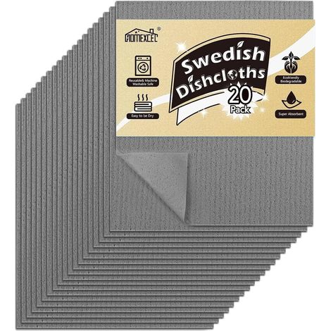 Lot de 20 torchons absorbants pour cuisine, 17,8 x 15,2 cm (1/5)