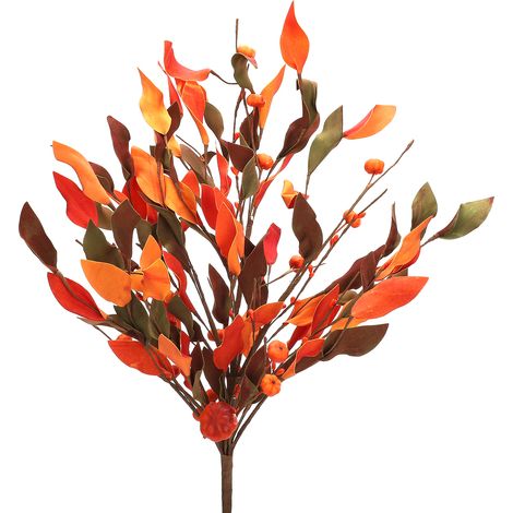 Bouquet de tiges de citrouille artificielles multifonctions, 65cm, choix Floral d'automne, pour la décoration de la maison (1/5)