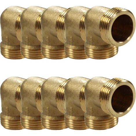 Lot de 10 Coudes Laiton Mâle 3/4" (20/27) - Arcanaute (1/4)