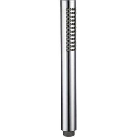 Wassersparender Duschkopf mit einer Strahlart und 48 kalkresistenten Sprühdüsen. Aus massivem Messing mit Chromoberfläche. (1/5)