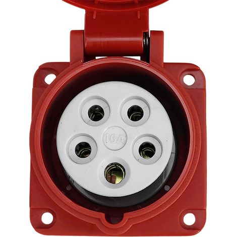 Presa di corrente dritta CEE 400V 16A 5P 75X75MM industriale (1/5)