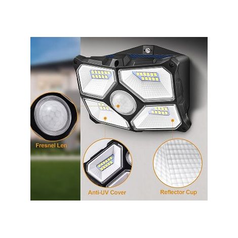 LED Solar Wandleuchte "SWL 722" PIR Bewegungsmelder, 72 LEDs, IP65 (1/5)