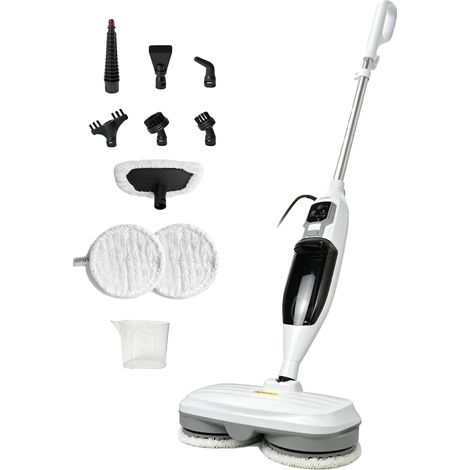 Nettoyeur à vapeur, Hauteur réglable, Modes de nettoyage puissants, BLANC, 220V-240V Prise EU (1/5)