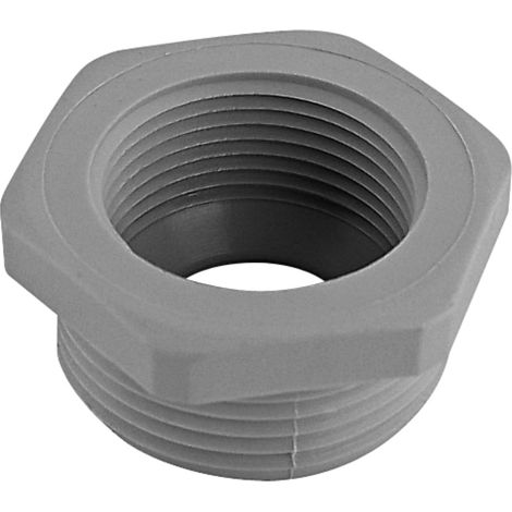 réduction pour presse étoupe - en polyamide - iso40 vers iso20 - gris - blm distribution 140202