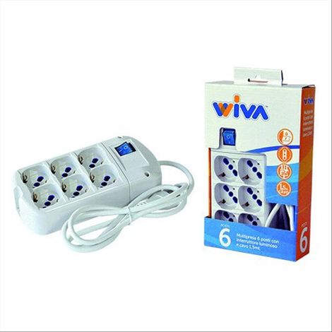 Multipresa tavolo 6bpr+schuko+int.