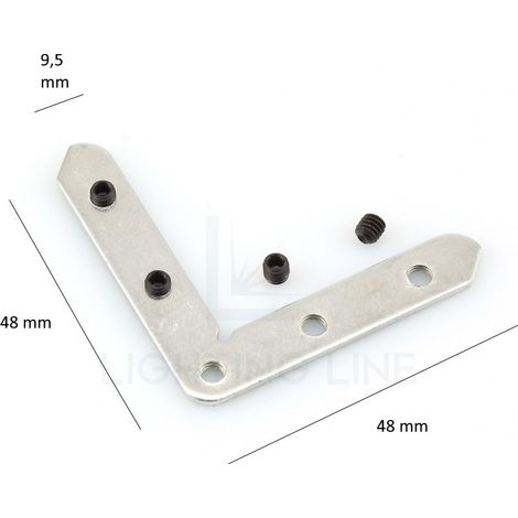 LASTRINA GIUNZIONE A 90° PER PROFILO PER LED RETTANGOLARE 21X16 LEDPOINT