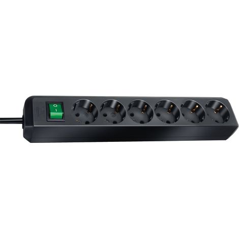 Brennenstuhl Eco-Line Steckdosenleiste mit Schalter 3-fach 5m schwarz (1/2)