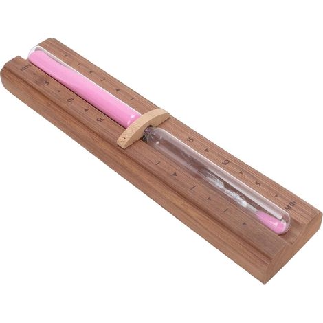 Minuterie Rotative pour Sauna, Sablier en Bois de 15 Minutes avec Verre Antidéflagrant fixé au Mur pour Hammam, Salle de Bain, Sablier en Bois de Cèdre (Brown) (1/5)