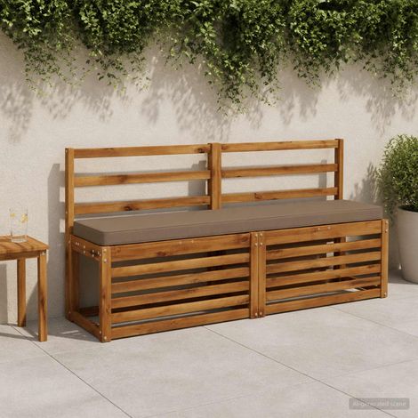 vidaXL Cojines para banco de 2 piezas VUGHT 2 pcs 100% Poliéster Topo (1/5)