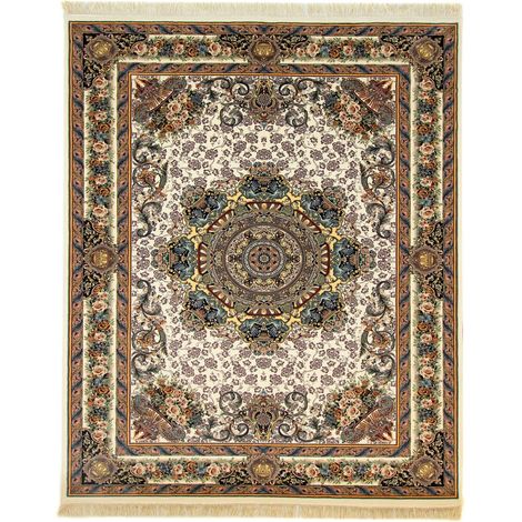 Tapis persan Arjen  - 150x100cm, Rectangular - 100% Acrylique - Tissé - Beige