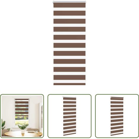 vidaXL Sonnenschutz - Doppelrollo Braun 65x100 cm Stoffbreite 60,9 cm Polyester (1/5)