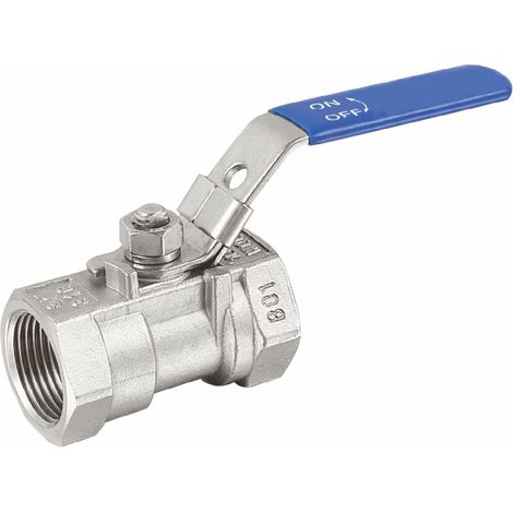 ROBINET À BOISSEAU SPHÉRIQUE EN ACIER INOXYDABLE, MONOBLOC, PASSAGE RÉDUIT, FILETAGE 1''. GEBO 603-100