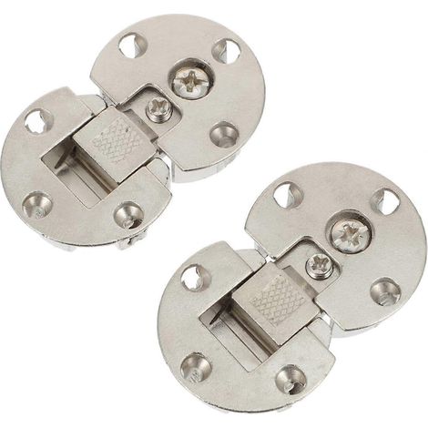 2 charnières de porte de placard pliantes en alliage de zinc, angle de chute invisible de 90 degrés (1/5)
