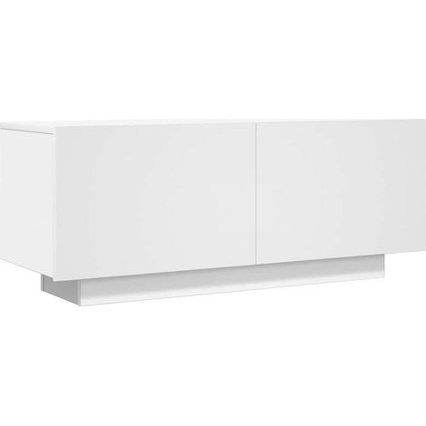 Meuble TV, Étagère TV, Meuble de Salon, Blanc 100x35x40 cm Aggloméré OIB3852E (1/5)