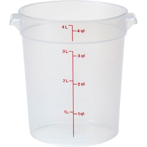 Boîte ronde - 20.8 x 20.8 cm - Translucide - Lot de 12 - Cambro