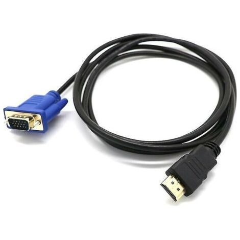 Câble de conversion Hdmi vers Vga 1080p de 1 m pour les connexions Hdmi vers Vga (1/5)