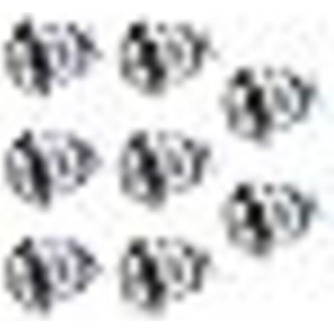8x Momentan-Drucktaster, 16 mm Edelstahl, Schrauben, 2 A, 12–250 V AC, Flachkopf