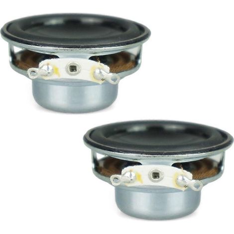 2 Stück 40 mm 4 Ohm 5 W Lautsprecher mit Gummiseitenwänden und Verstärker