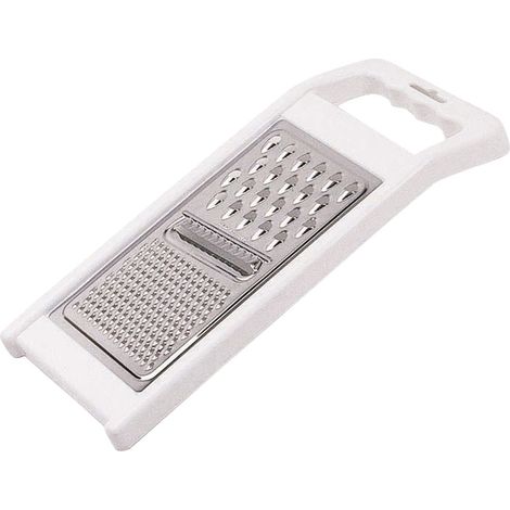 KitchenCraft - Grattugia per formaggio de con manico, acciaio inox, bianco, 29 cm