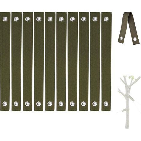 Baumbinder mit Ösen, 10er-Pack, Pflanzenstützen, Baumbinder, Gartenbedarf, 10-teiliges Set, mit Ösen (1/5)