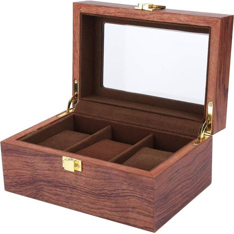 Boîte de Montre à 3 Grilles de Haute qualité, Charnière en Métal Durable, Boîtier Anti-Corrosion pour le Rangement des Montres (1/5)