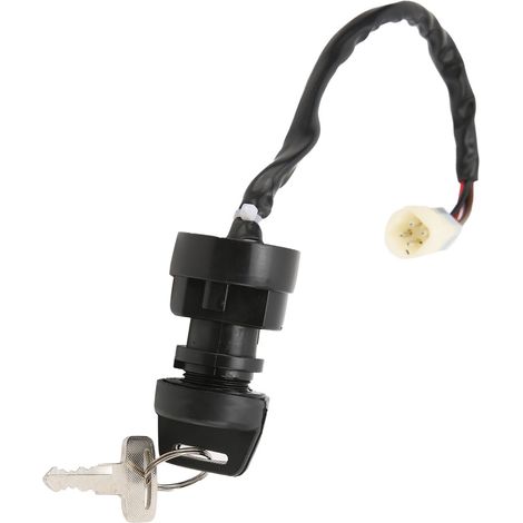 Clé de contact avec 2 clés 35100-HM7-003, remplacement pour FourTrax Foreman 400 TRX400FW 4x4, interrupteur d'allumage robuste, kit de démarrage compatible, pièce moteur ATV. (1/5)