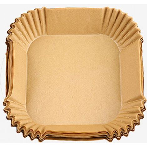 Papel De Horno Para Freidora De Aire - 20 Cm Cuadrado - Resistente Hasta 220 °C - Antiadherente Impermeable - Para Freidora De Aire Horno Microondas Vapor - 100 Unidades (1/5)