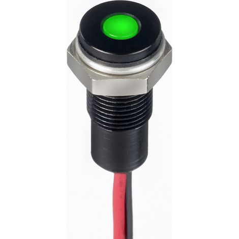 Panel LED LED lumineux Vert RS PRO, dia. 6mm, 1.8 3.3V c.c., taille de la lampe 3 mm, IP67 ( Prix pour 1 ) (1/3)