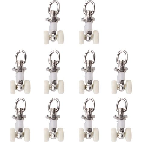 Lot De 10 Roues Coulissantes En Alliage Pour Rail De Rideau En Alliage 26 Mm (1/5)