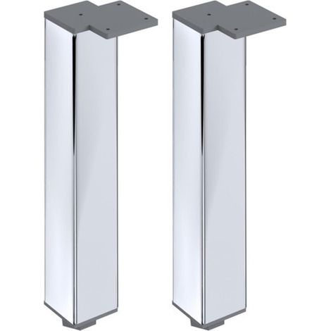 Pieds meuble suspendu SAPHIR - Hauteur : 27 cm - Chromé brillant