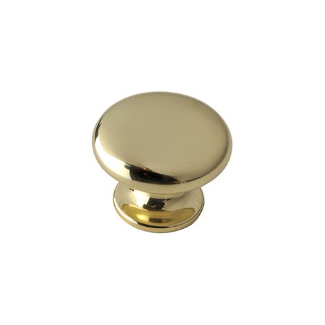 Pomolo in ottone - Ø 25 mm. - oro lucido