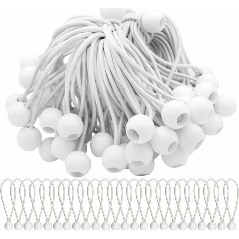 Lot de 50 tendeurs élastiques avec boules élastiques pour chapiteaux, tentes, banderoles et bâches.- (1/4)