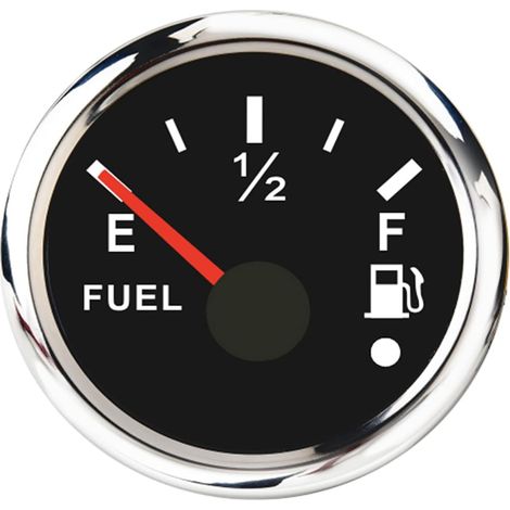 Indicador de nivel de combustible, indicador digital de nivel de combustible impermeable de 52 mm, 0-190 ohmios, con alarma luminosa para coche, barco, yate, camión. (1/5)