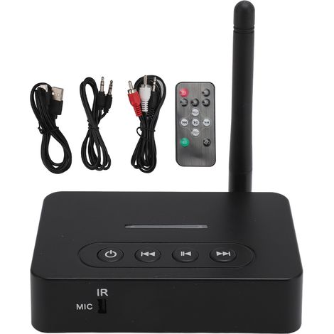 Émetteur-récepteur audio Bluetooth 5.1 2 en 1 avec télécommande, adaptateur audio HiFi avec entrées AUX, RCA et NFC pour chaîne hi-fi domestique et autoradio. (1/5)