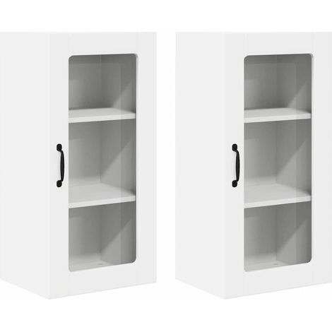 Maison Exclusive - Armario de vidrio para pared PORTO 2 pcs 40 x