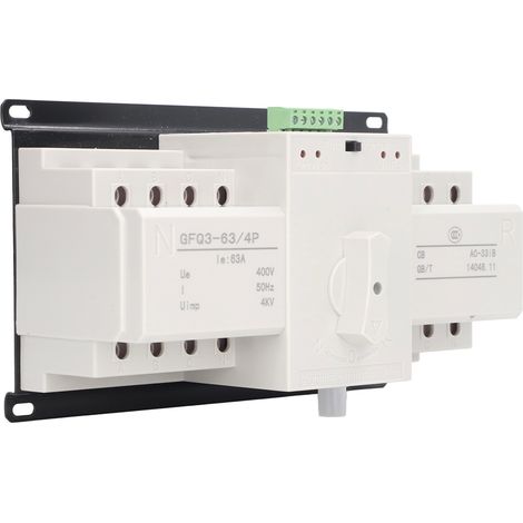 Commutateur de Transfert Automatique 63A 400V pour Générateur, Double Alimentation avec Haute Conductivité et Contrôle Mini 2 Modes (1/5)