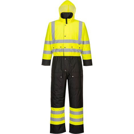 Combinaison Contrast Hi-vis Matelassée Couleur : Jaune/noir Taille Xl - Portwest