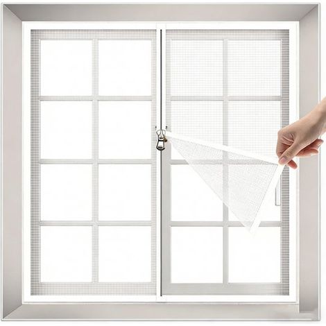Moustiquaire avec fermeture éclair - 110 x 120 cm - Protection contre les insectes - Moustiquaire anti-mouches (1/5)