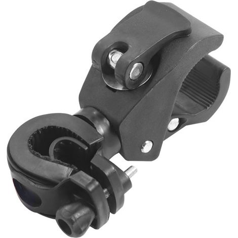 Clip de fixation rotatif à 360 degrés pour éclairage de vélo, support de lampe torche, support de fixation pour éclairage avant, accessoire pour trottinette électrique