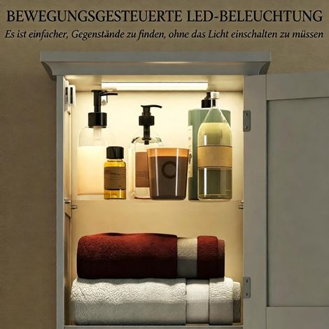 Meuble colonne de salle de bain avec éclairage LED, armoire de rangement étroite à tiroir et 2 portes, grand meuble haut autoportant (1/5)