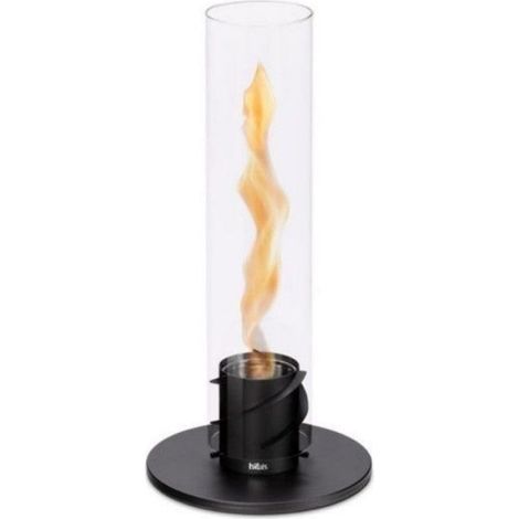 Lampada a Bioetanolo da Tavolo Ø12x54 cm in Acciaio Inossidabile Nero (1/5)