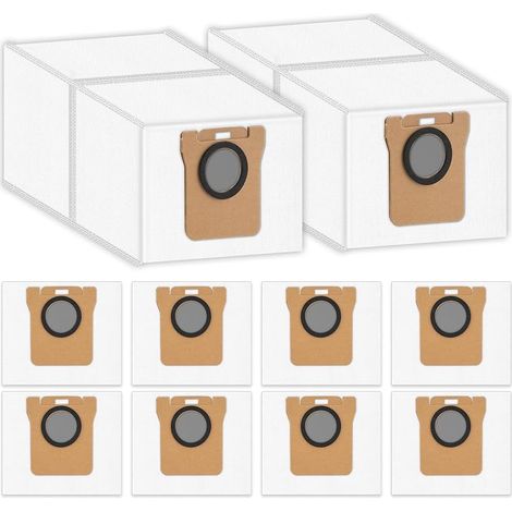 (10 Pièces) X20+ Sacs à poussière de remplacement pour Xiaomi X10+/ X20+/ X20 Pro/ X20 Max, Dreame X50 Ultra Complete/ X40/ L20 Ultra/ L50 Pro Ultra/ L10s Pro/ L10/ L10s/ L20, Sacs pour Aspirateur (1/5)