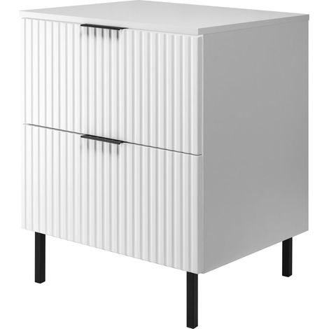 Mobile lavabo, Bianca + maniglia nera, 60 x 77 x 46 cm + Piano, piedi neri (1/5)