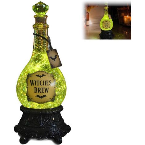 LightedWitches'BrewPoisonBottleGlitterGlobe 2512 - Water Bottle Light