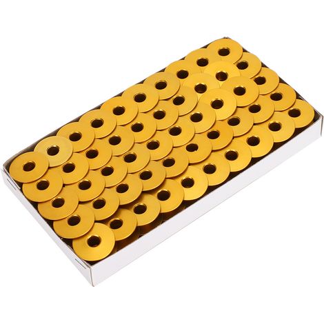 100 bobines de rechange en aluminium pour machines à coudre, couleur jaune (1/5)