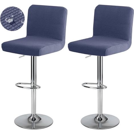 Ensemble de 2 housses de chaise, housse de chaise antidérapante, housses pour tabourets de bar, housses pour chaises de bureau, housses amovibles et lavables pour chaises hautes (1/5)