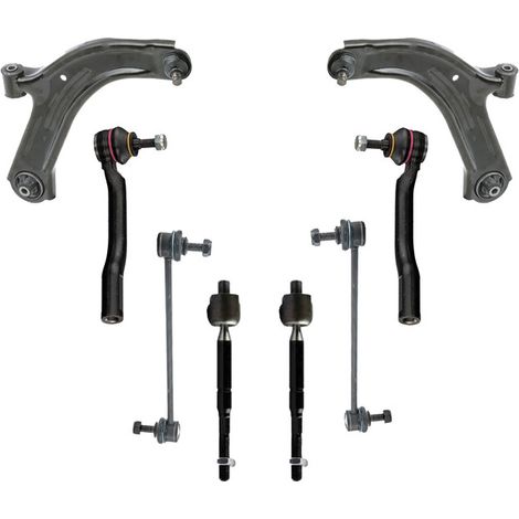 KIT BRACCIO OSCILLANTE 8 PEZZI COMPATIBILE CON NISSAN NOTE (E11, NE11) 1.5 dCi / Kit Sospensione Completo OE/OEM / Bracci Oscillanti + Testine Sterzo / Sostituzione Diretta OEM