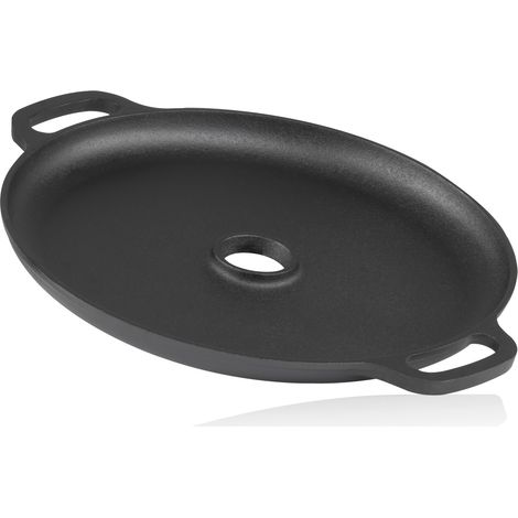 BBQ-Toro Gusseisen Plancha Ø 34,5cm , Grillplatte für Raketenofen, bereits eingebrannt preseasoned